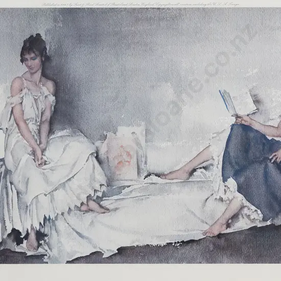 Sir William Russell Flint Colour Reproduction Print - Interlude