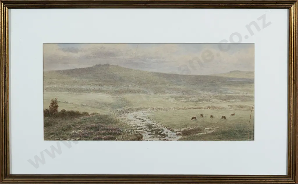 Three Watercolours and Etching - Landscape Scenes Image 1++
