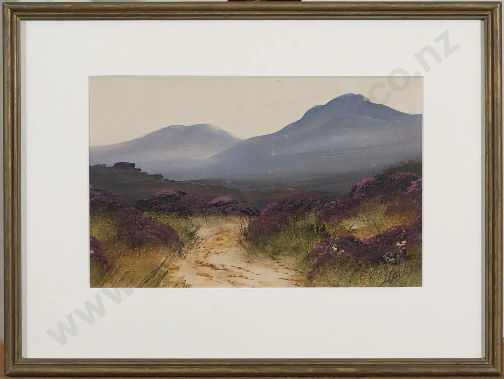 Three Watercolours and Etching - Landscape Scenes Image 1++