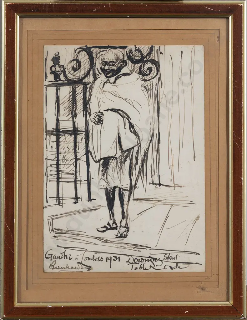 Gandhi in London 1931 to attend the Downing Street Second Round Table Conference Image 1++