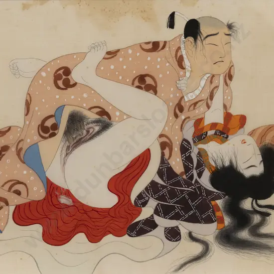 Japanese Shunga Meiji Period Print