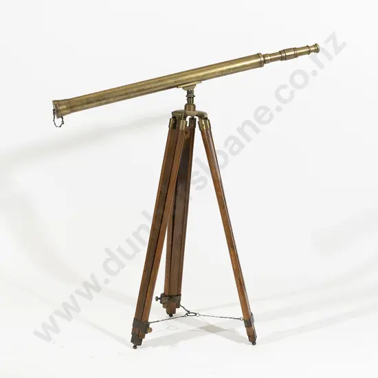 Large Victorian Brass Telescope and Stand