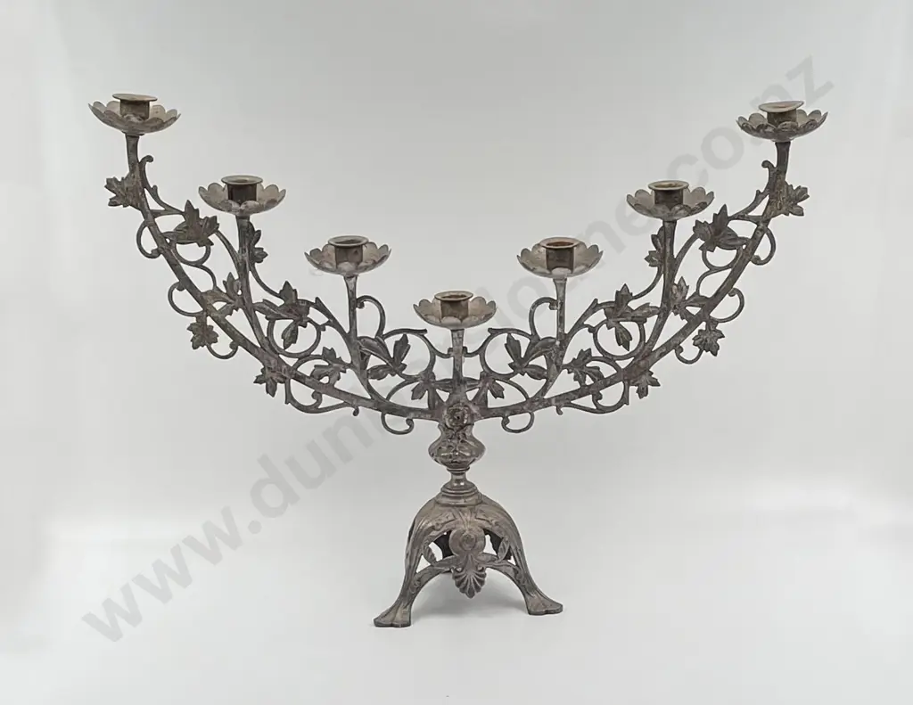 Art Nouveau S/P Seven Division Candelabrum Image 1++