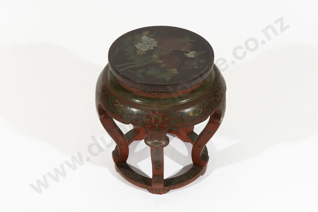 Chinese Lacquered Verandah Stool Image 1++
