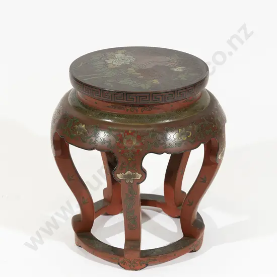 Chinese Lacquered Verandah Stool