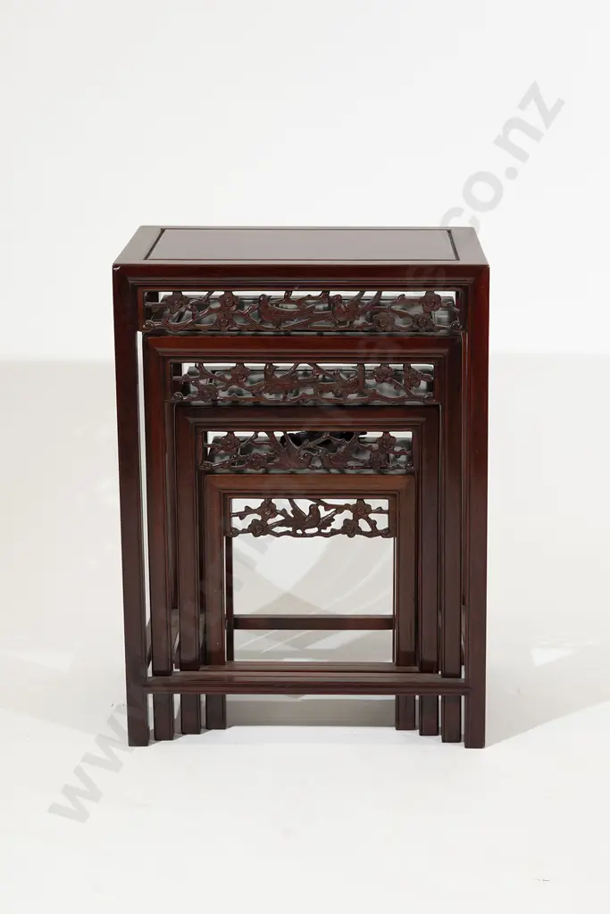 Chinese Rosewood Quartetto Nest of Tables Image 1++