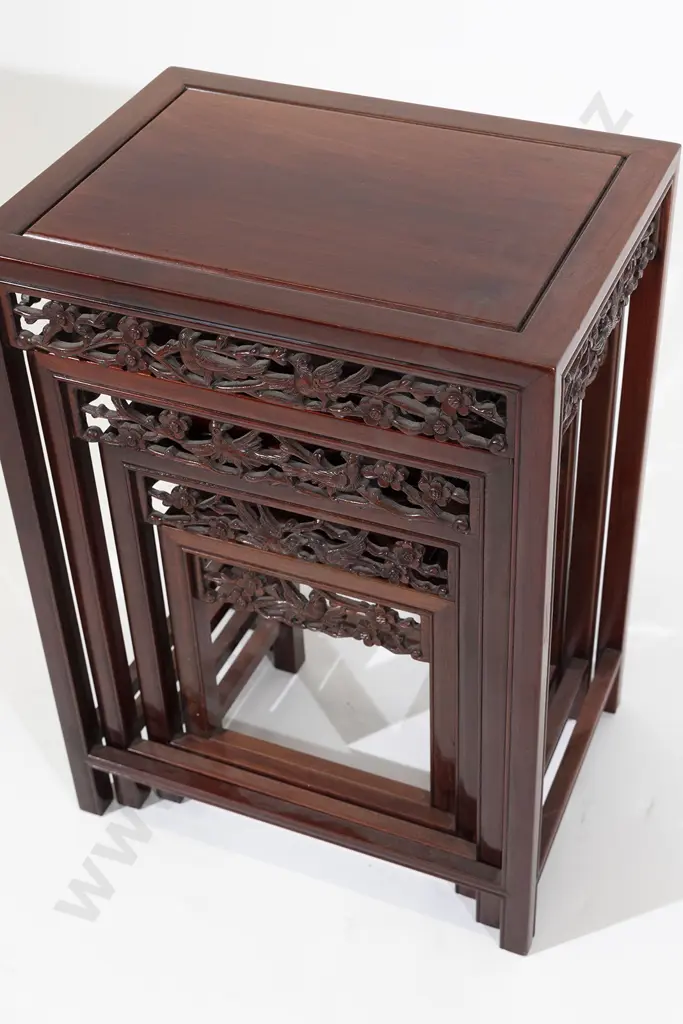 Chinese Rosewood Quartetto Nest of Tables Image 1++