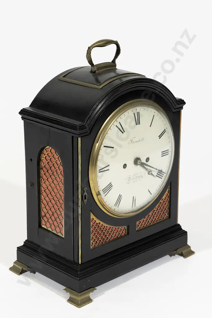 Geo III Ebonized Bracket Clock by Trendell of Reading Image 1++