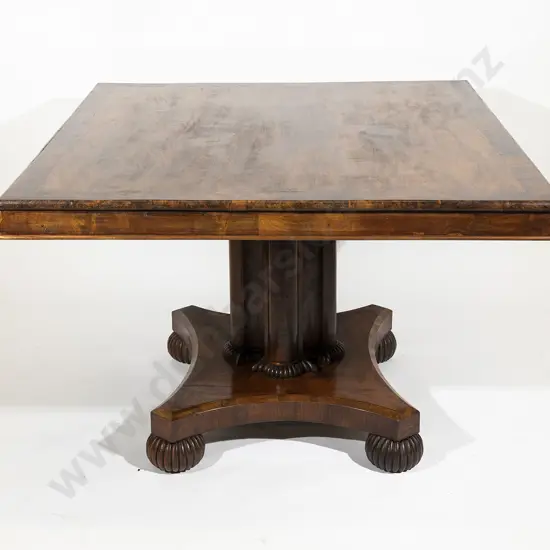 Fine Quality Wm IV Mahogany & Burr Walnut Crossbanded Snap Top Breakfast Table