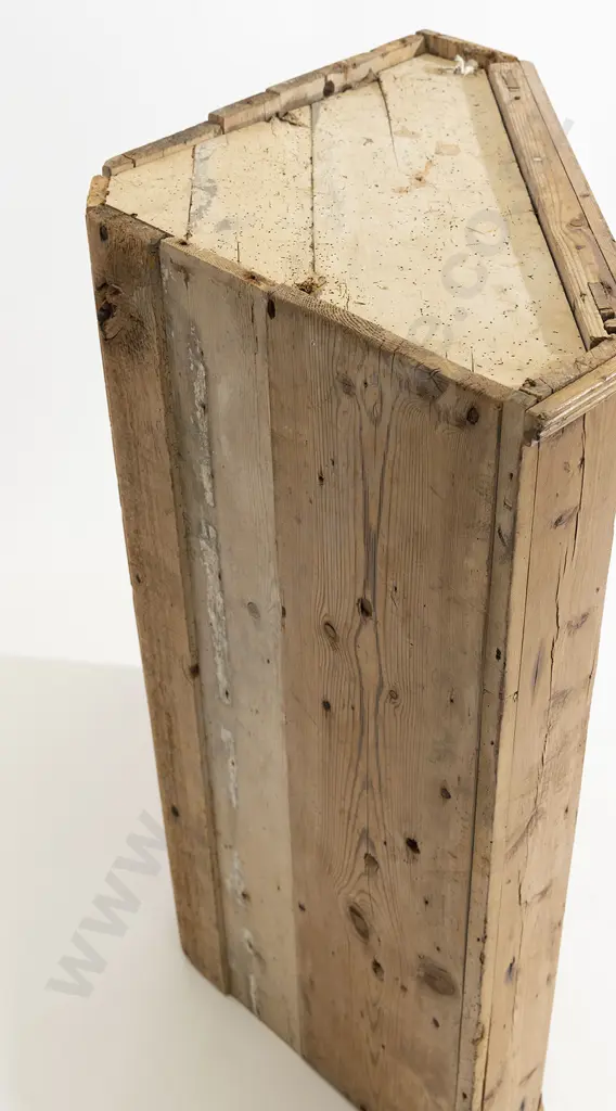 Geo III Stripped Pine Hanging Corner Cupboard Image 1++