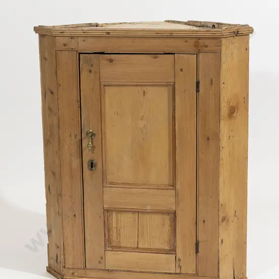 Geo III Stripped Pine Hanging Corner Cupboard