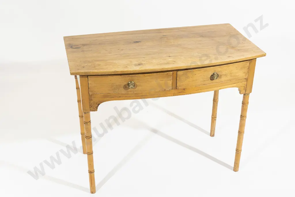 Regency Pine Bow Front Side Table Image 1++