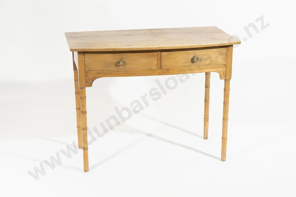 Regency Pine Bow Front Side Table Image 1++