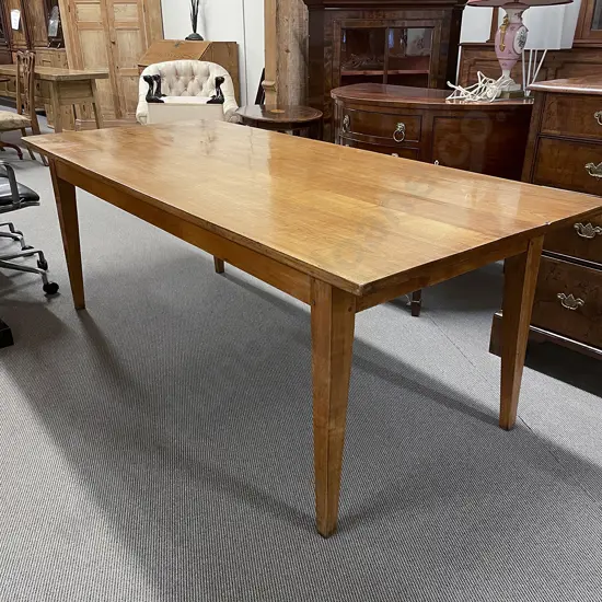 C19th French Provincial Fruitwood Farmhouse Dining Table