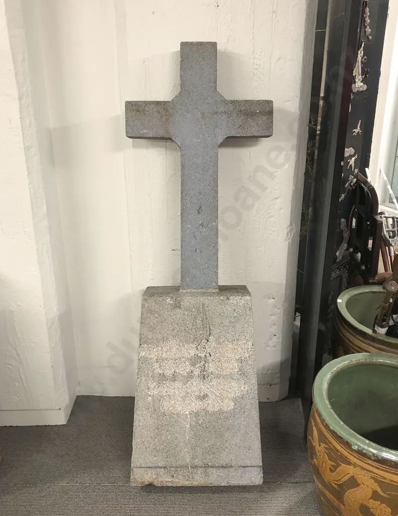 Stone Crucifix on Tapering Base Image 1++