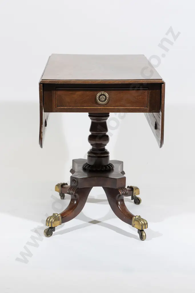 Regency Mahogany Pembroke Dining Table Image 1++