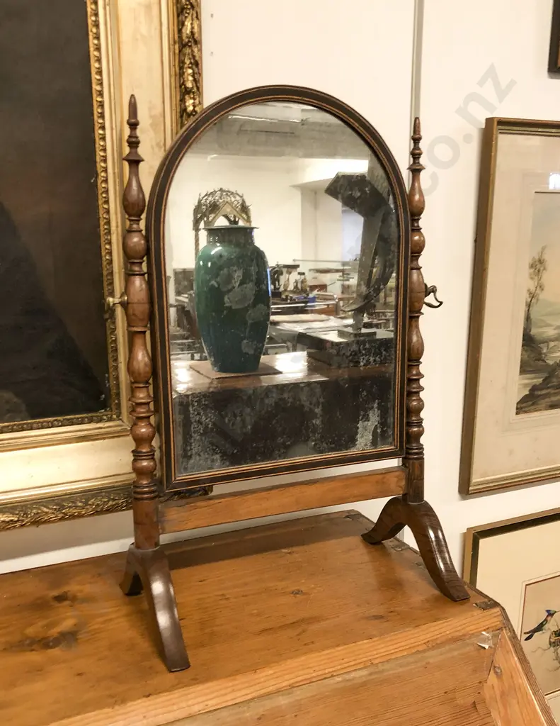 Small Regency Rosewood Swing Toilet Mirror Image 1++