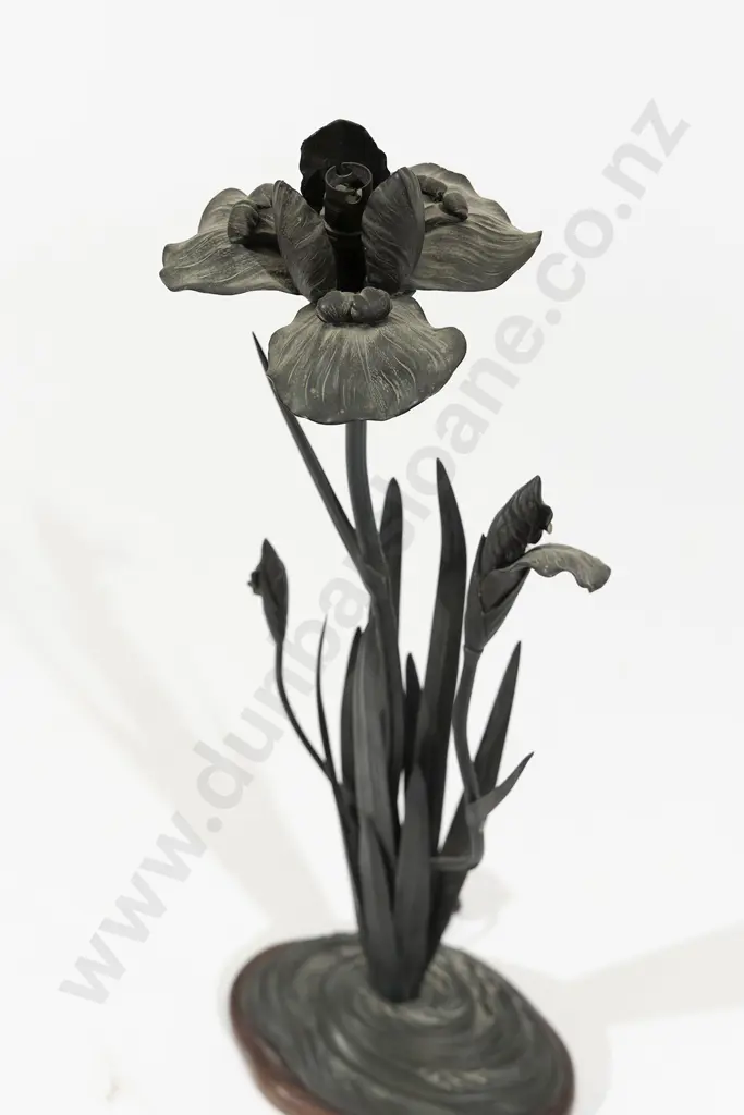 French Art Nouveau Bronze Lamp Image 1++