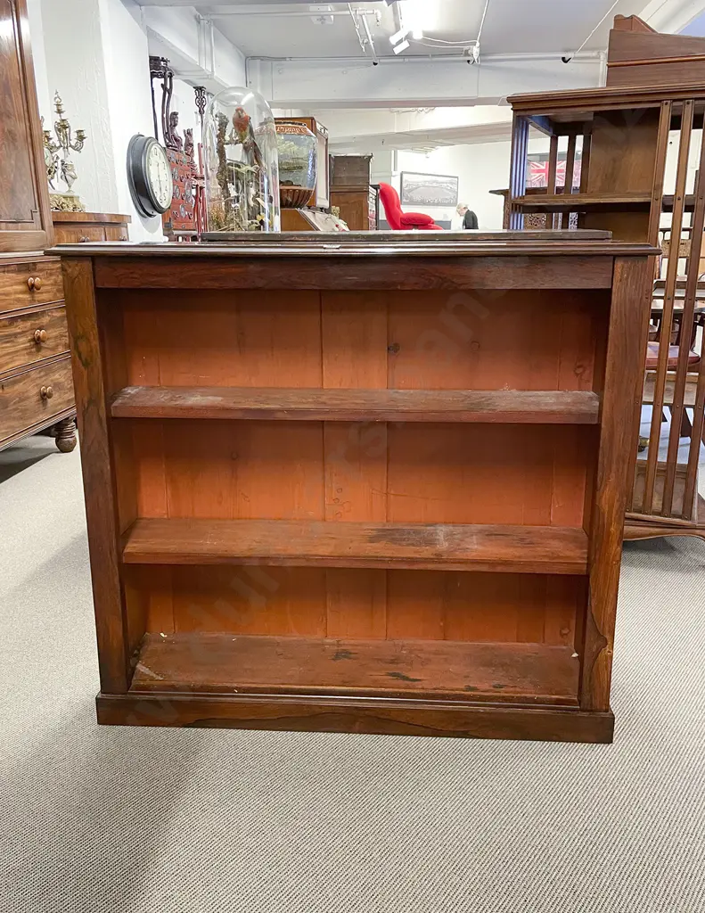 Vict Rosewood Open Bookcase Image 1++
