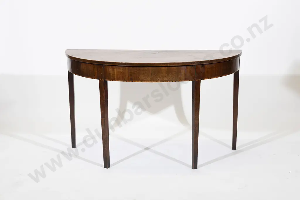 Geo III Mahogany D Shaped Side Table Image 1++