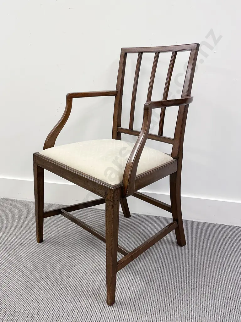 Geo III Mahogany Elbow Chair Image 1++