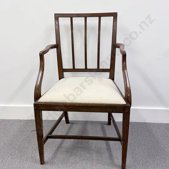 Geo III Mahogany Elbow Chair