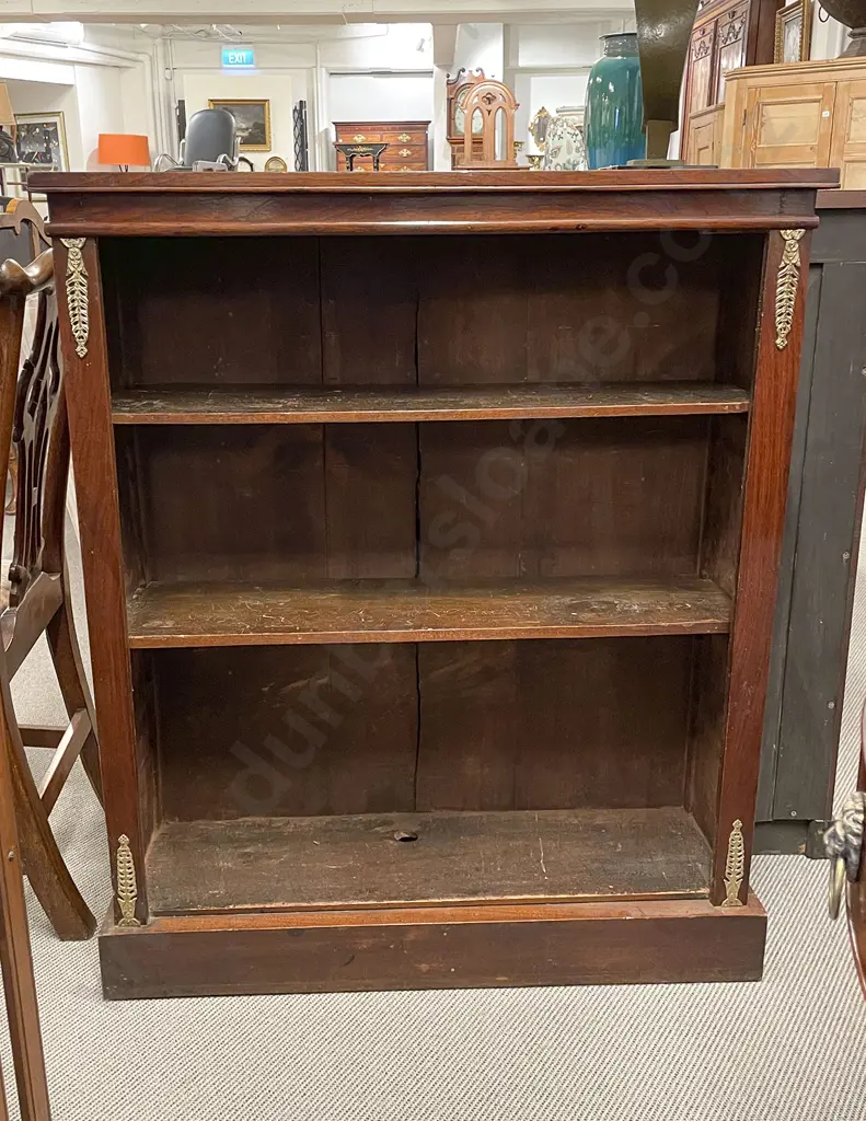 C19th Rosewood Open Bookcase Image 1++