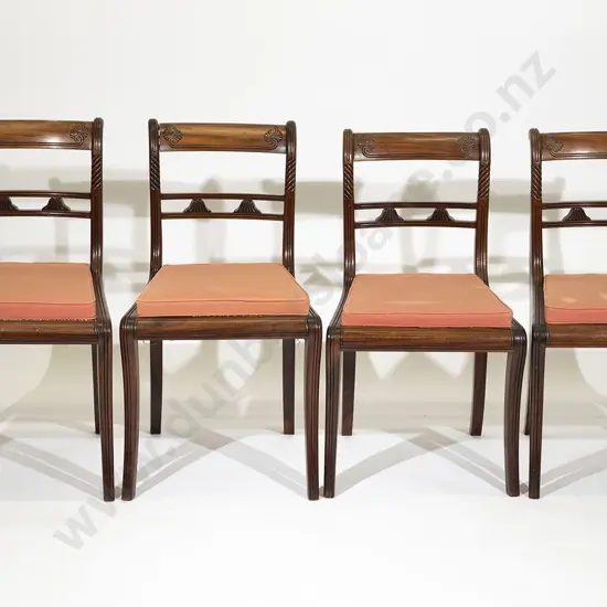 Set of Four Regency Mahogany Dining Chairs