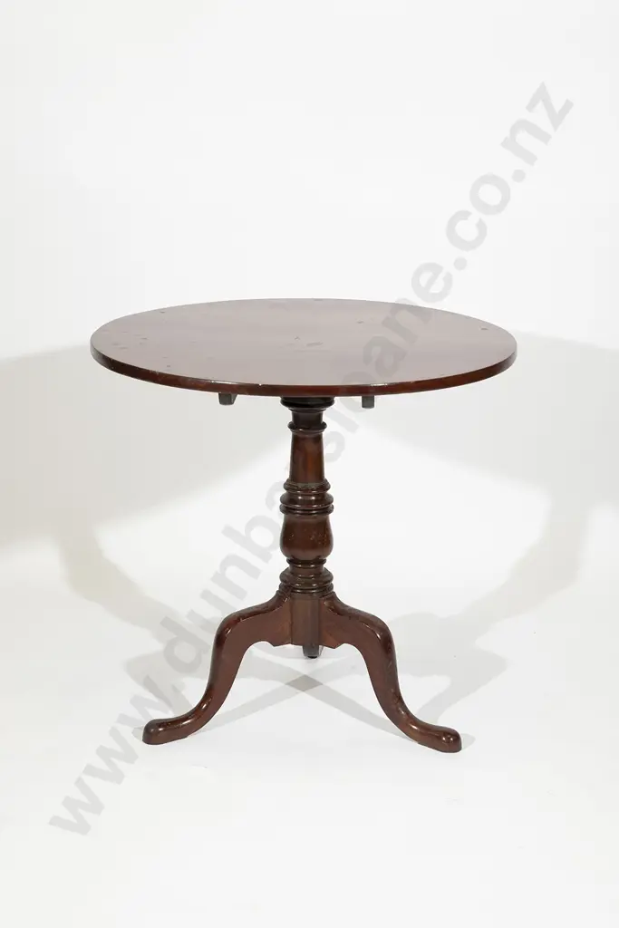 Geo III Mahogany Circular Snap Top Wine Table Image 1++