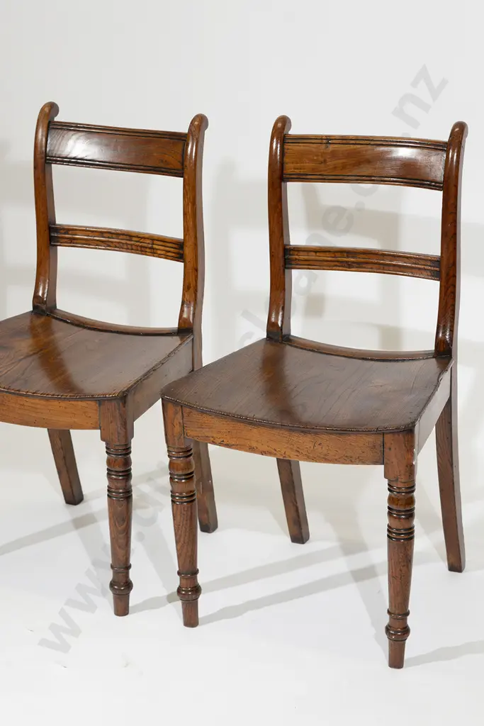 Pair Geo III Elm Country Made Dining Chairs Image 1++