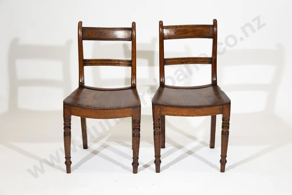 Pair Geo III Elm Country Made Dining Chairs Image 1++