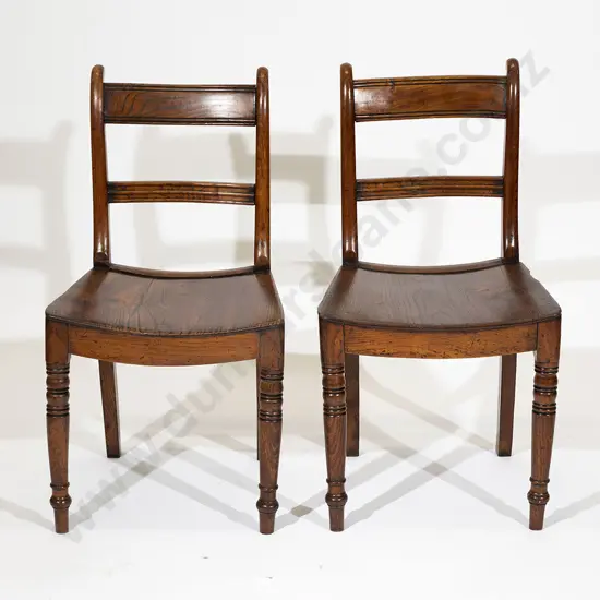 Pair Geo III Elm Country Made Dining Chairs