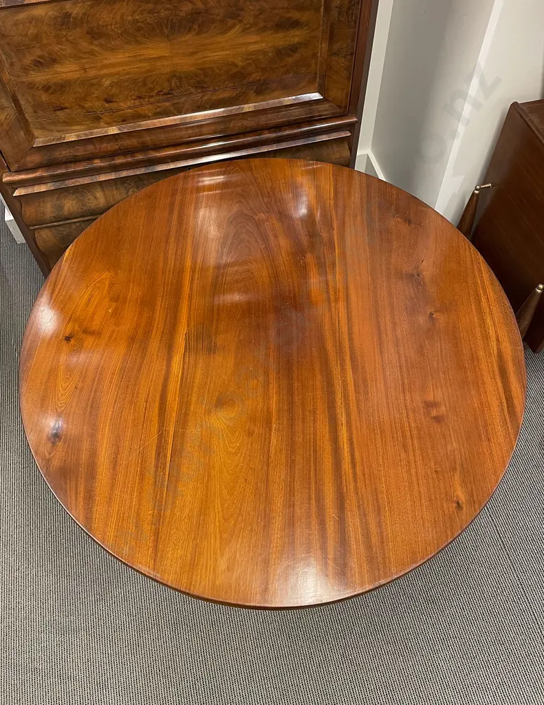 French Charles X Mahogany Console Table Image 1++