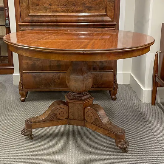French Charles X Mahogany Console Table