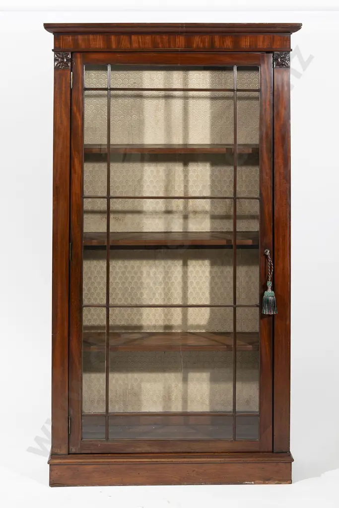 C19th Mahogany Display Cabinet Image 1++