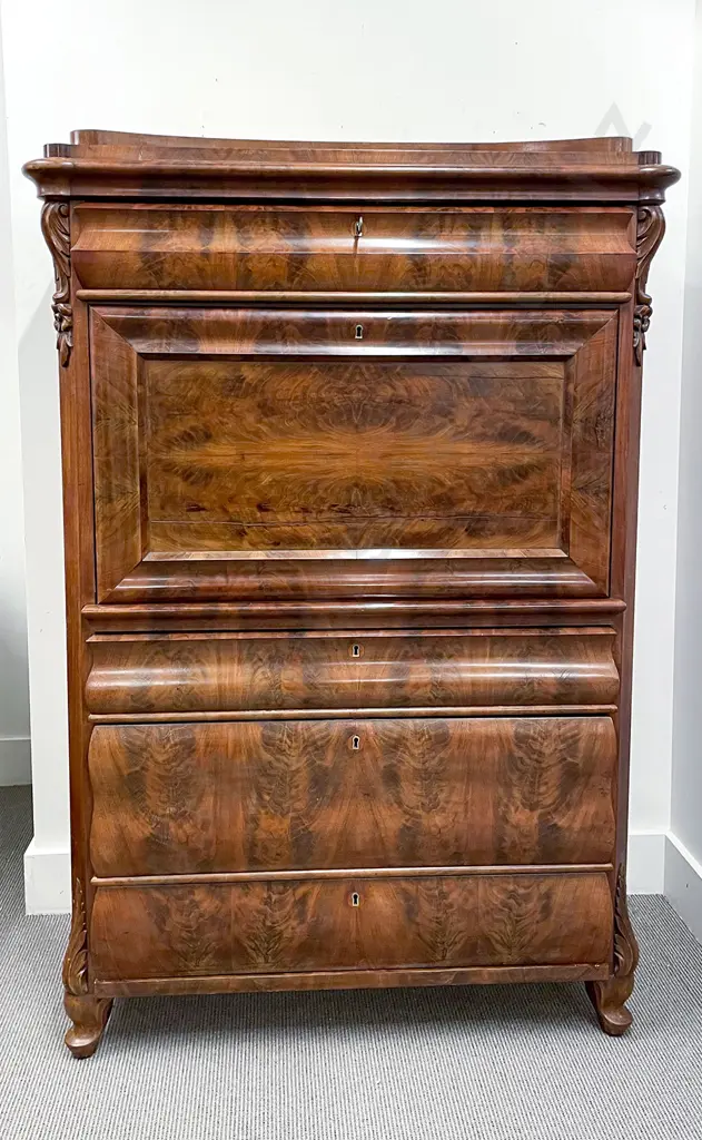 A 19th Century German Secretaire A' Abattant Image 1++