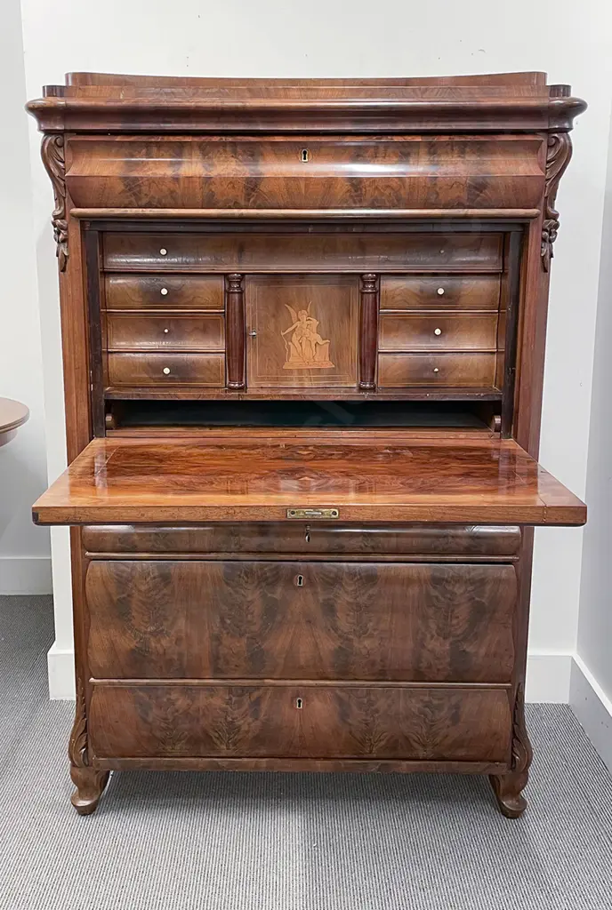 A 19th Century German Secretaire A' Abattant Image 1++