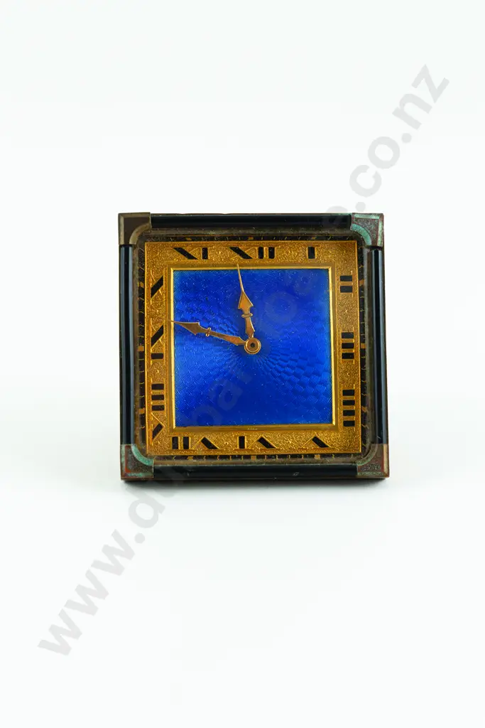 Small Brevette Gilt Bronze Timepiece Image 1++