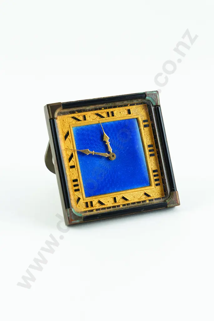 Small Brevette Gilt Bronze Timepiece Image 1++
