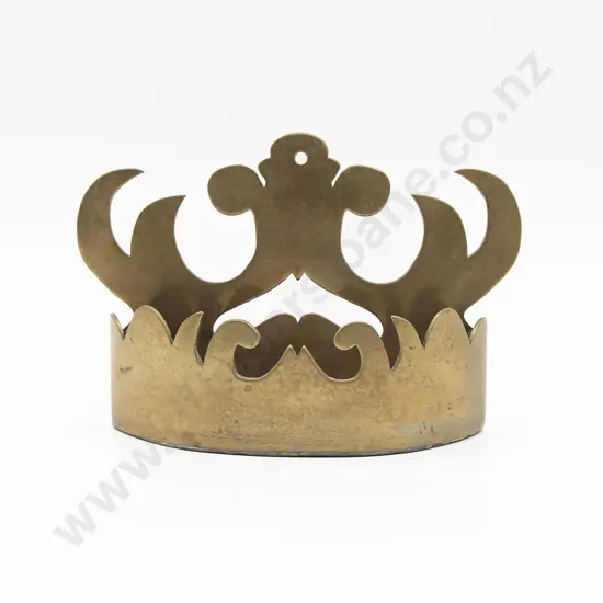 C19th Brass Crown Wall Pocket
