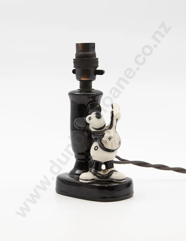 Early Mickey Mouse Glazed Terracotta Lamp Image 1++