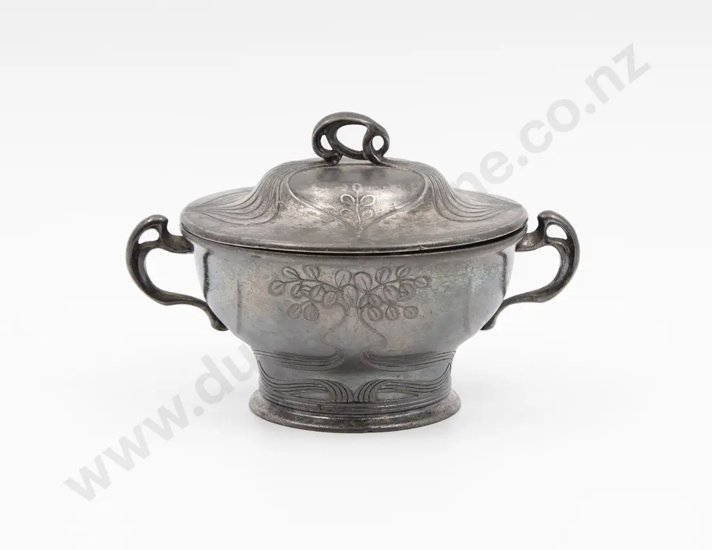 Orivit Art Nouveau Sugar Bowl & Cover Image 1++