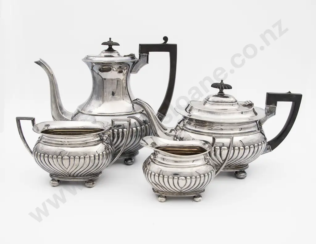 Geo V S/S 4pce Tea & Coffee Set Image 1++