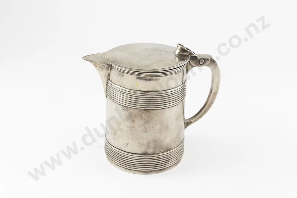 Geo III S/S Lidded Tankard Image 1++
