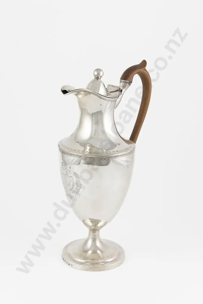 An Elegant Geo III Scottish S/S Wine Ewer Image 1++