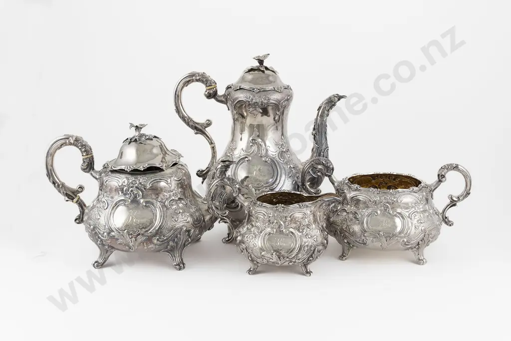Vict S/S 4pce Tea & Coffee Set Image 1++
