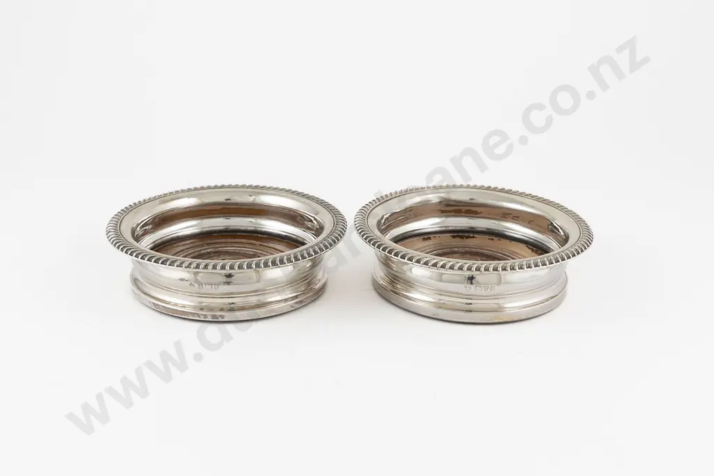 Pair Geo V S/S Wine Coasters Image 1++