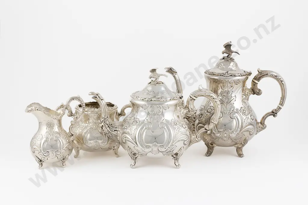 A Fine Quality QEII S/S 4pce Tea & Coffee Set By Garrard & Co Ltd Image 1++