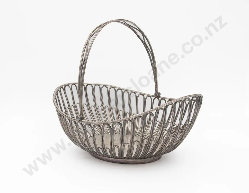 Large C19th S/P Sheffield Plate Table Basket Image 1++