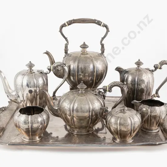 Superb QEII 8pce S/S Tea & Coffee Set Including Two Handled Tray By Adie Brothers Ltd of Birmingham